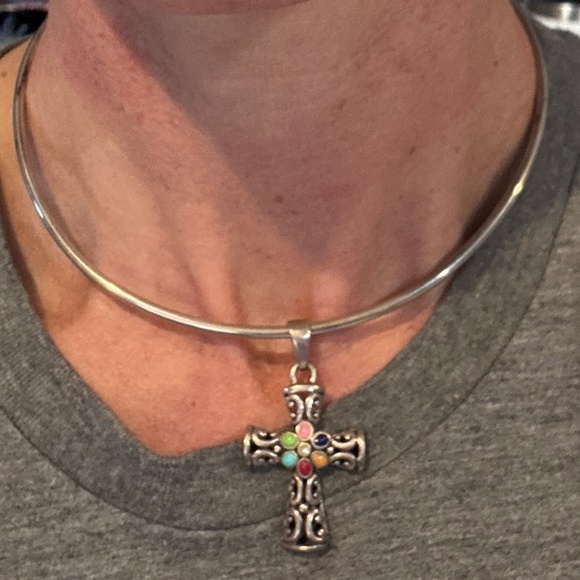 Sterling Silver Necklace with Pendents - Picture 4 of 9